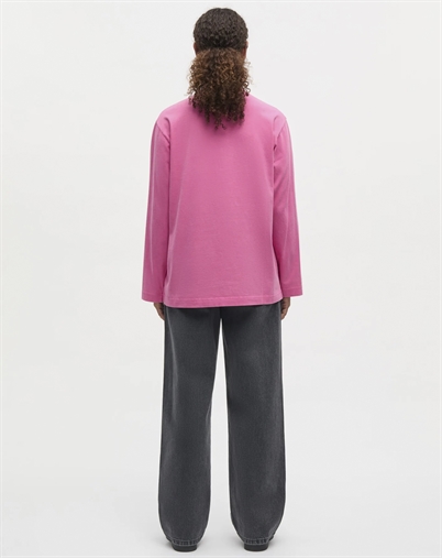 Mads Nørgaard - Cotton Jersey Jerry Tee Langærmet - Carmine Rose